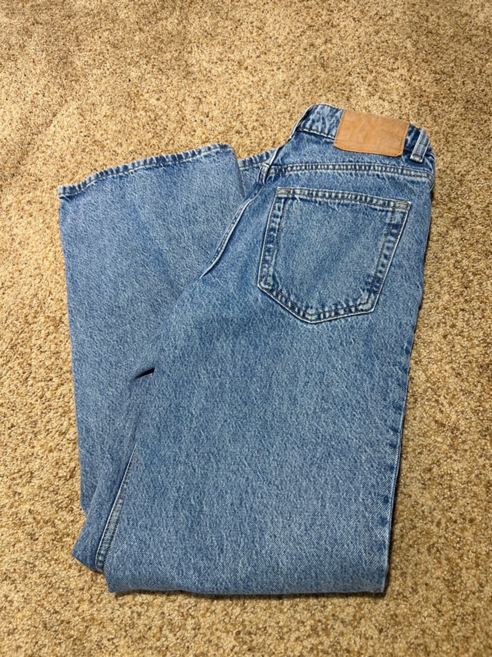 H&M Wide-Leg Jeans in Light Blue Wash